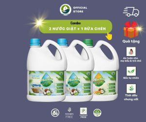 {Combo Siêu Tiết Kiệm} 2 Can Nước Giặt Xả Sinh Học Minh Hồng 4.2L và 1 Can Rửa Chén 4.2L