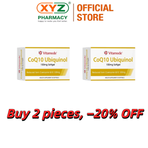 Vitamode CoQ10 Ubiquinol 100mg 30Softgels Heart & Vessel Care Antioxidant Boost Energy Support Metabolism & Reproductive Health