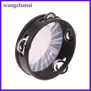 wangzhansi 6 8 10 inch bằng gỗ rạng rỡ Tambourine tay trống với hàng đôi leng keng nhạc cụ giáo dục