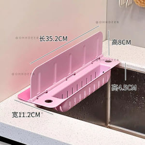 OHHDEER  Penghadang Percikan Air Sinki Dapur Rak | Foldable Kitchen Sink Splash Guard Storage Rack
