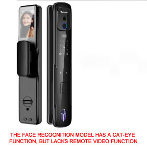 3D Face unlock Wifi Tuya Smart door Lock electronic Fully automatic door lock system with HD Camera Monitor Cat eye Biometric Fingerprint Lock with Doorbell APP Password IC Card Key smart lock Main door lock for Home Hotel office