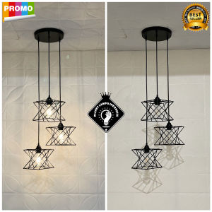 Lampu Gantung Hias 3 in 1 Minimalis Modern bernuansa Vintage dan Klasik Sangat Cocok Untuk Dekorasi Atap Plafon Rumah Anda seperti Ruang Tamu Kamar tidur Mini Bar Teras Atap Dapur Dinding Depan Indoor Outdoor