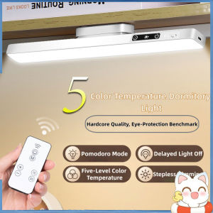 Magnetic LED Desk Lamp Hanging Remote Control Cabinet Light USB Rechargeable Dimmable Study Light
