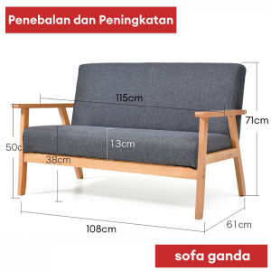 Sofa bed 3/2/1 Tempat Duduk Sofa Ruang Tamu Sofa Empuk Kayu Solid Sofa bed Kursi Ruang Tamu Sofa