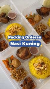 Thinwall Kotak Square 1500 ml isi 25pcs / Kotak Makan Plastik Merek KIIP / Food Container Food Grade