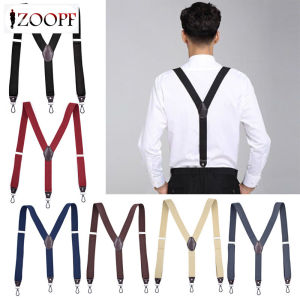 Fashion Suspenders Men Pliers Hook Buckle Stretchy Wide Elastic Women Braces