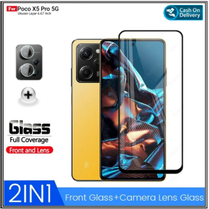 Promo Bisa ( COD ) 2IN 1 Full Tempered Glass Xiaomi Poco X5 PRO 5G X3 NFC Free Anti gores Camera