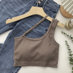 READY STOCK👑BY 174 Women singlet lingerisportseamlessyogajoggingbreastfeedingmaternity bra韩版挂脖辣妹吊带美背背心少女斜肩内搭裹胸带胸垫固