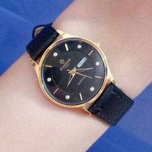 Đồng hồ dây da nữ SUNRISE 1109PB kính sapphire có lịch thứ ngày