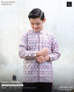 NERO FAMILY MARSALA RED BY LUBI SARIMBIT KELUARGA LEBARAN HARI RAYA KEKINIAN TERBARU 2025