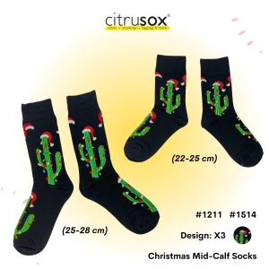 CITRUSOX Christmas Mid-Calf Socks (22-25 cm 25-28cm) #Xmas #gift #present