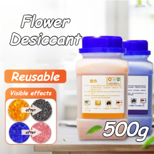 Silica Gel Beads Desiccant 500g Waterproof Change Color Moisture Absorber Reusable Dehumidifier