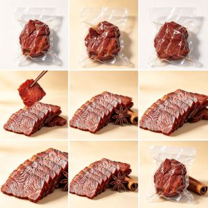 Large pieces of soy sauce-flavored pork without soup pure lean and spicy pork ready to eat immediately after opening the bag dormitory wine Sichuan-style braised vegetables vacuum cooked food