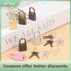 【MPJow】 1Set Rectangle Padlock Luggage Hardware Lock W Lock For Diary Book Jewelry Box