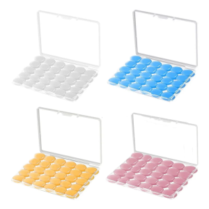 30PCS Water Resistant Noise Cancelling Ear Plugs Reusable Silicone Earplugs for Swimming Sleep Study Work Aeroplanes