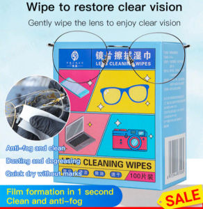 Anti Fog Wipes for Glasses Eyeglass wipes lens wipes Disposable wipes quick-drying portable Wipe Mobile Phone Screen Lens