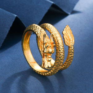 916 saudi gold The opening of the dragon ring can be adjusted to fit men and women No flaking no black