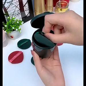 ฟองน้ำเกลี่ยรองพื้น พัฟนิ้วแบบพกพาสําหรับเดินทาง พัฟฟองน้ําแต่งหน้า เครื่องมือแต่งหน้า