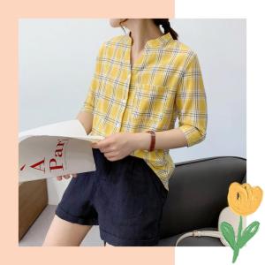 QDshop เสื้อคอจีนลายสก๊อต สวยมากๆใส่แล้วเสริมราศรีในตัวคุณ เพิ่มความน่ารักที่สุดใส่แล้วไม่ต้องการรางวัลปลอบใจ