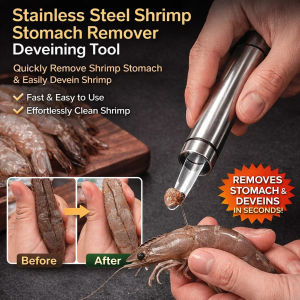 Stainless Steel Shrimp Prawn Deveiner Ergonomic Seafood Tool Quick Clean Deveining Efficient Kitchen Gadget Home Cooking Utensil