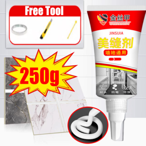 【Refund Guaranteed】Original JSJTile Reform Tiles Gap Filler 250ml Waterproof and mildew-proof Formaldehyde-free Sealant Sealant Grouting Fix Tiling Repair Glue Beauty Seam PENGISI JUBIN Tile Grout Grouting Tile Sealer 美缝剂