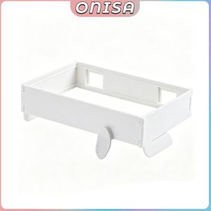 Onisa Foldable Trash Bag Holder Wall Hanging Storage Rack Household Kitchen Waste Bag Bracket White 1Pc