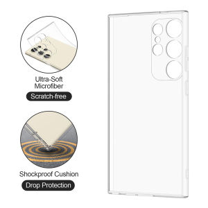 for Samsung Galaxy S25 Ultra Case Soft TPU Shockproof Anti-Scratch Anti-Drop Phone Cover(Clear)