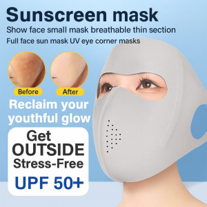 Sun Mask High-value Show Face Small Sunshade Breathable Non-heated Porous Design All Day Wear