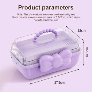 SEAN 3 Layer Childrens Practical Hair Storage Box Desktop Multifunctional Stationery Diy Jewelry Storage