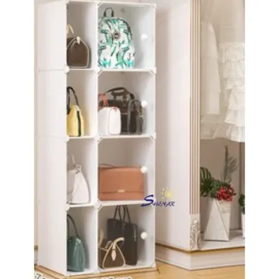 SHENAR LEMARI PLASTIK TAS BAJU / STORAGE CABINET HANDBAG / LEMARI PLASTIK 4 SUSUN / RAK BUKU BONEKA / LEMARI PLASTIK TAS BAG STORAGE SHENARCORNER168