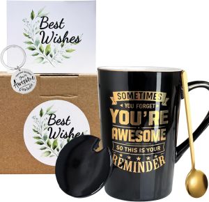 BOFILL Thank You Gifts for Men Women Sometimes Forget Youre Awesome Coffee Mug Friend Birthday Coworker Farewell Thanksgiving Christmas Day Present Cup Appreciation Cool Ideas 14 Oz