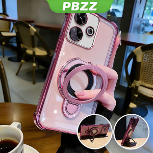 Case For POCO C65 5G REDMI 13 13C 2023 4G Phone Casing Softcase Silicone Shockproof Cover New Design Aesthetic Airbag Transparent Cute Pink With Holder For Girls