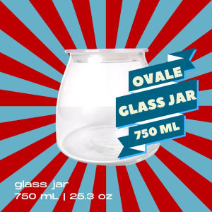 OVALE Glass Jar 750 mL | Toples Kaca Kedap Udara | Jar Kaca