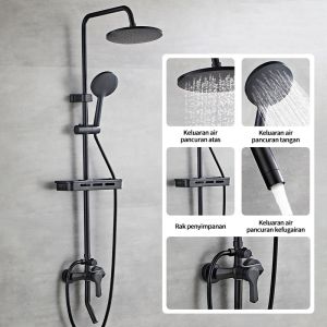 Shower Kamar Mandi 4 Dalam 1 Set Dengan Sprayer Faucet Sprayer/ set shower kamar mandi tembaga lengkap / Keran Mandi Air Panas Dingin