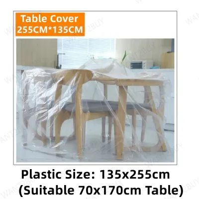 Large Thick Waterproof Sofa Furniture Moving Protective Anti Dust Packing Clear Plastic Bag Beg Plastik Besar Tebal