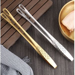 Stainless Steel Food Tongs Long Handle Non-Slip Steak Tong Kitchen Cooking Tool Accessories