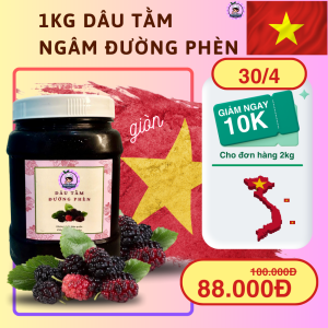 1kg Dâu Tằm Ngâm Đường Phèn ( dạng lỏng có trái ) Siro Syrup