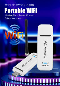 4G USB LTE Wireless 100Mbps FDD WCDMA EVDO Dongle Modem LTE 100Mbps Unlocked Universal Portable USB Modem Network Adapter 3g/4G with SIM Card Slot Mini USB Dongle Modem