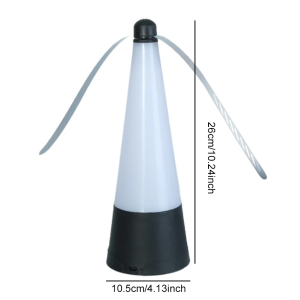 Fly Repellent Fan Outdoor USB Rechargeable Fan with LED Light Automatic Mosquito Trap Fly Destroyer Fly Catcher with Hook Safe Hanging & Desktop Dual-purpose for BBQ Picnic Parties