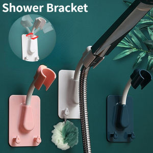 Shower Holder Universal Not Suction Cup Shower Head Holder Punch Adjustable 360° Rotation ABS Fixed Base