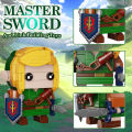 VBHJI Zeldaed 8 Bit Link Master Sword And Hylian Shield Building Block Set Cartoon Games Action Figure Brick Model Toys for Kids FRTGH. 