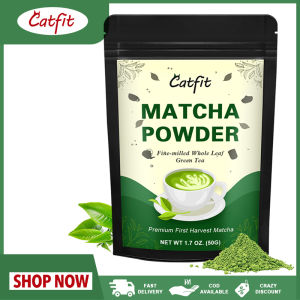 Catfit Organic Matcha Powder Detox Loss weight  For Dessert Pastry Baking Drink Vegan Gluten-free Rich In Antioxidants