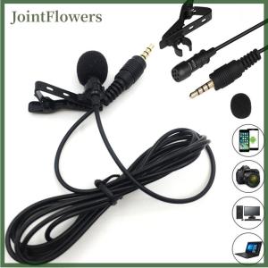 JointFlowers 3.5mm Jack Lavalier Tie Clip Lecture Microphones Mini Audio Mic for Camera Computer Phone