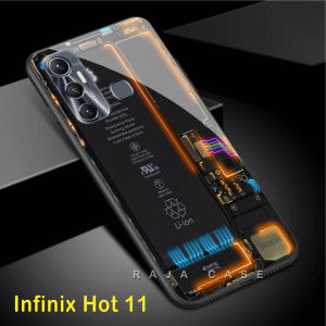 Softcase Glass Kaca Infinix Hot 11- J11 - Casing Hp Infinix Hot 11 - Pelindung hp Infinix Hot 11 - Case Handphone Infinix Hot 11