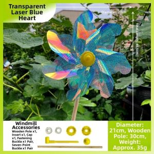 NEXTYOO 21cm Cối xay gió đổi màu đầy màu sắc rực rỡ In hình trái tim đầy màu sắc Cối xay gió hình trái tim in họa tiết nhiều màu sắc Đồ chơi sân vườn Cối quay gió xoay Trang trí tiệc dã ngoại ngoài trời