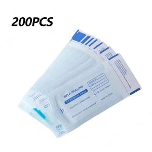 200pcs 60x130mm Self-Sealing Sterilizing Pouch Autoclavable Sterile Storage Bag