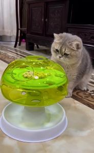 allforpaws Đồ chơi cho mèo hình nấm tương tác vui nhộn giúp mèo ăn chậm giấu thức ăn rò rỉ thức ăn đồ chơi phát triển trí tuệ.