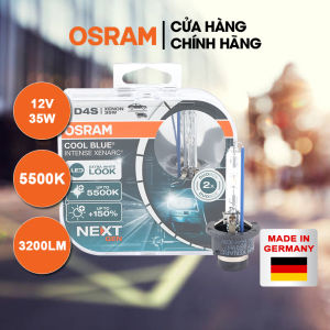 Combo 2 Bóng Đèn Xenon Pha/Cos HID (Next Gen) OSRAM Cool Blue Intense Dùng Cho Xe Ô Tô Xe Hơi Chân D4S 12V 35W 66440CBN - 5500K 3200LM Thủy tinh