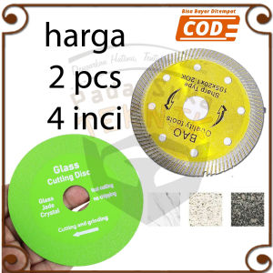Paket 2 Pcs Mata Gerinda Cakram Pemotong Kramik Gergaji Pisau Potong Keramik Granit Tipis Adu Manis