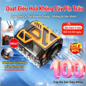 Quạt áo điều hòa cao cấp kiêm sạc dự phòng Quạt đeo thắt lưng dung lượng pin 10.000mAh  100 Cấp Độ Gió Dùng 2-8H Quạt Đeo Người Tiện Lợi